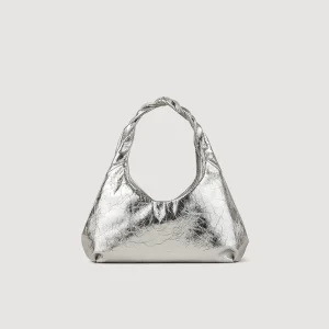 Bolsos De Hombro<Sandro Paris Bolso Baguette De Cuero Metalizado