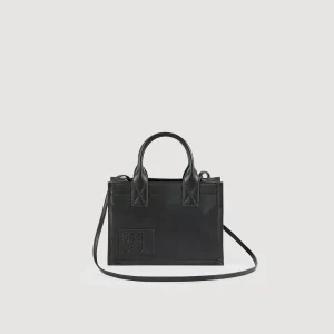 Bolsos Tote<Sandro Paris Bolso Cabas Pequeno De Piel Certificada