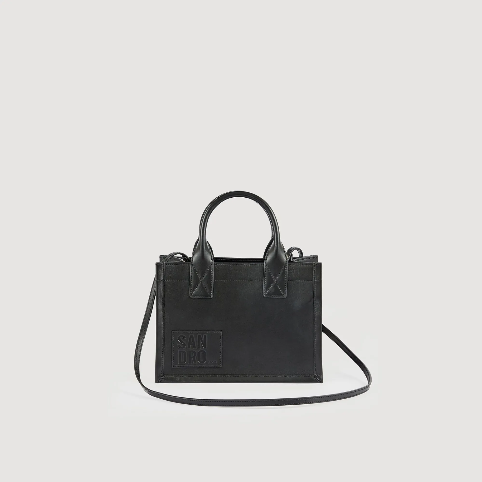 bolso_cabas_pequeno_de_piel_certificada_0.webp Bolsos Tote<Sandro Paris Bolso Cabas Pequeno De Piel Certificada