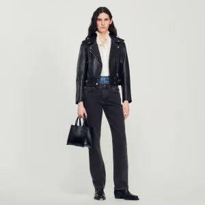 Bolsos Tote<Sandro Paris Bolso Cabas Pequeno De Piel Certificada