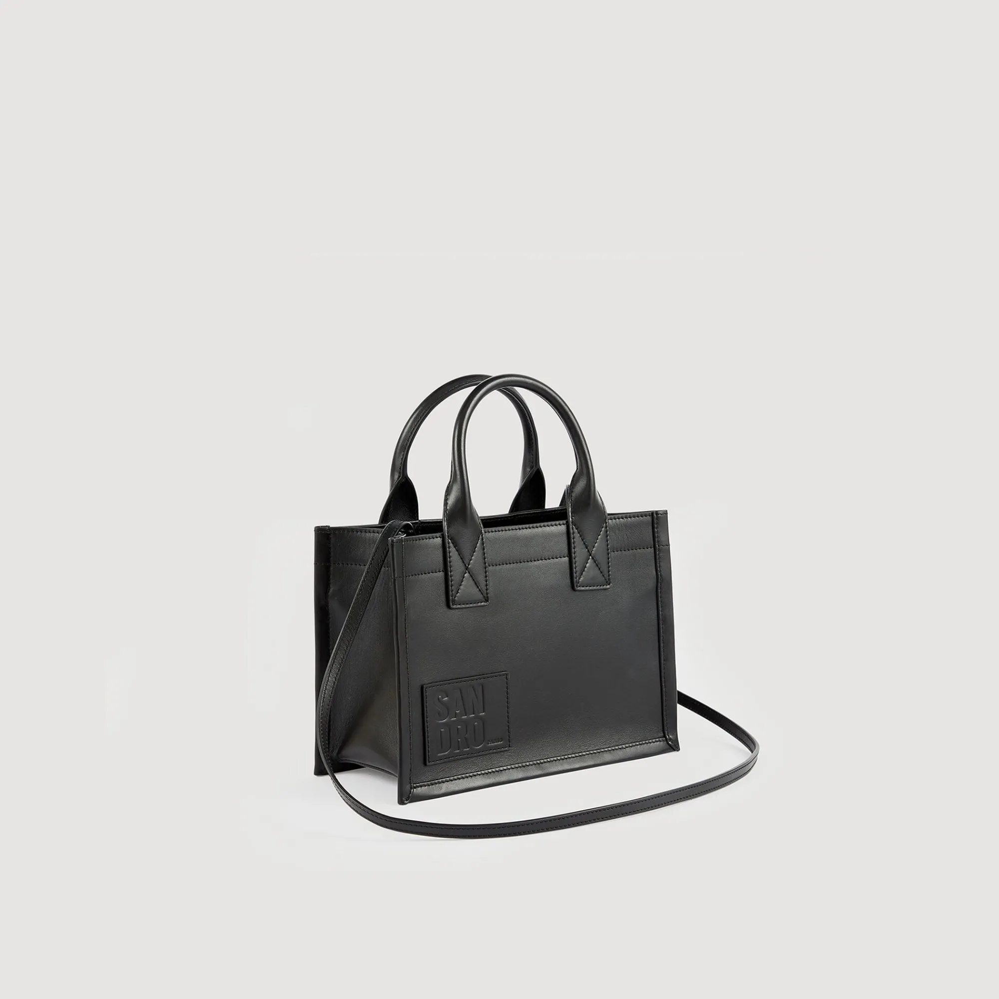 bolso_cabas_pequeno_de_piel_certificada_2.webp Bolsos Tote<Sandro Paris Bolso Cabas Pequeno De Piel Certificada
