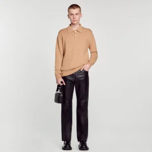 Minibolsos<Sandro Paris Bolso Pequeno De Cuero Saffiano