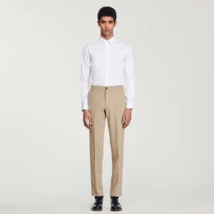 Camisas<Sandro Paris Camisa Ajustada De Algodon Stretch