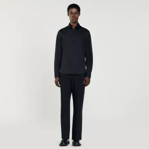 Camisas<Sandro Paris Camisa Ajustada De Algodon Stretch