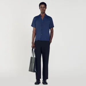 Camisas<Sandro Paris Camisa Con Cuello Italiano