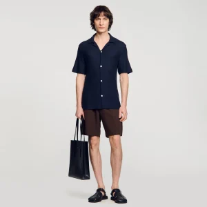 Camisas<Sandro Paris Camisa Con Cuello Italiano