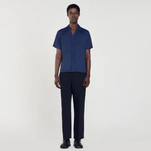 Camisas<Sandro Paris Camisa Con Cuello Italiano