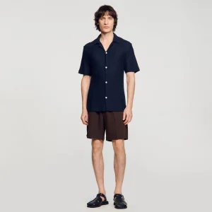 Camisas<Sandro Paris Camisa Con Cuello Italiano