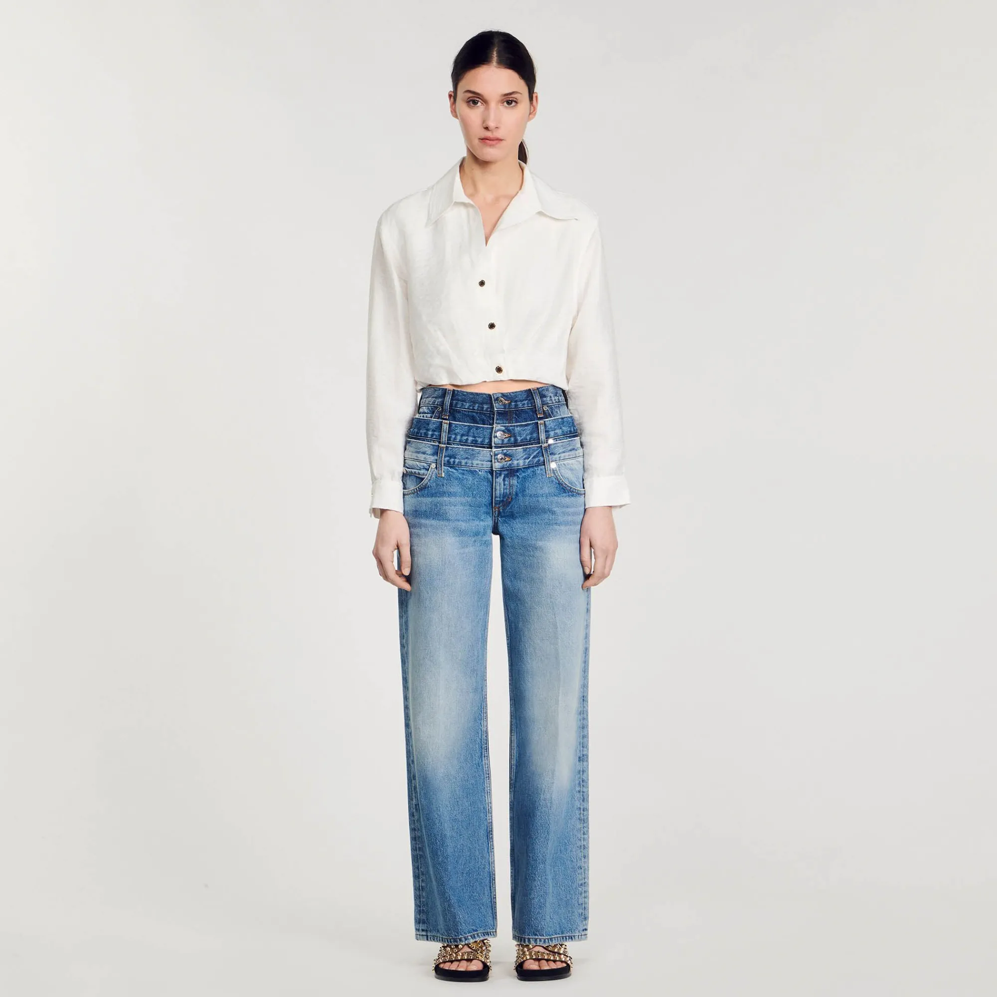 camisa_corta_1.webp Tops & Camisas<Sandro Paris Camisa Corta