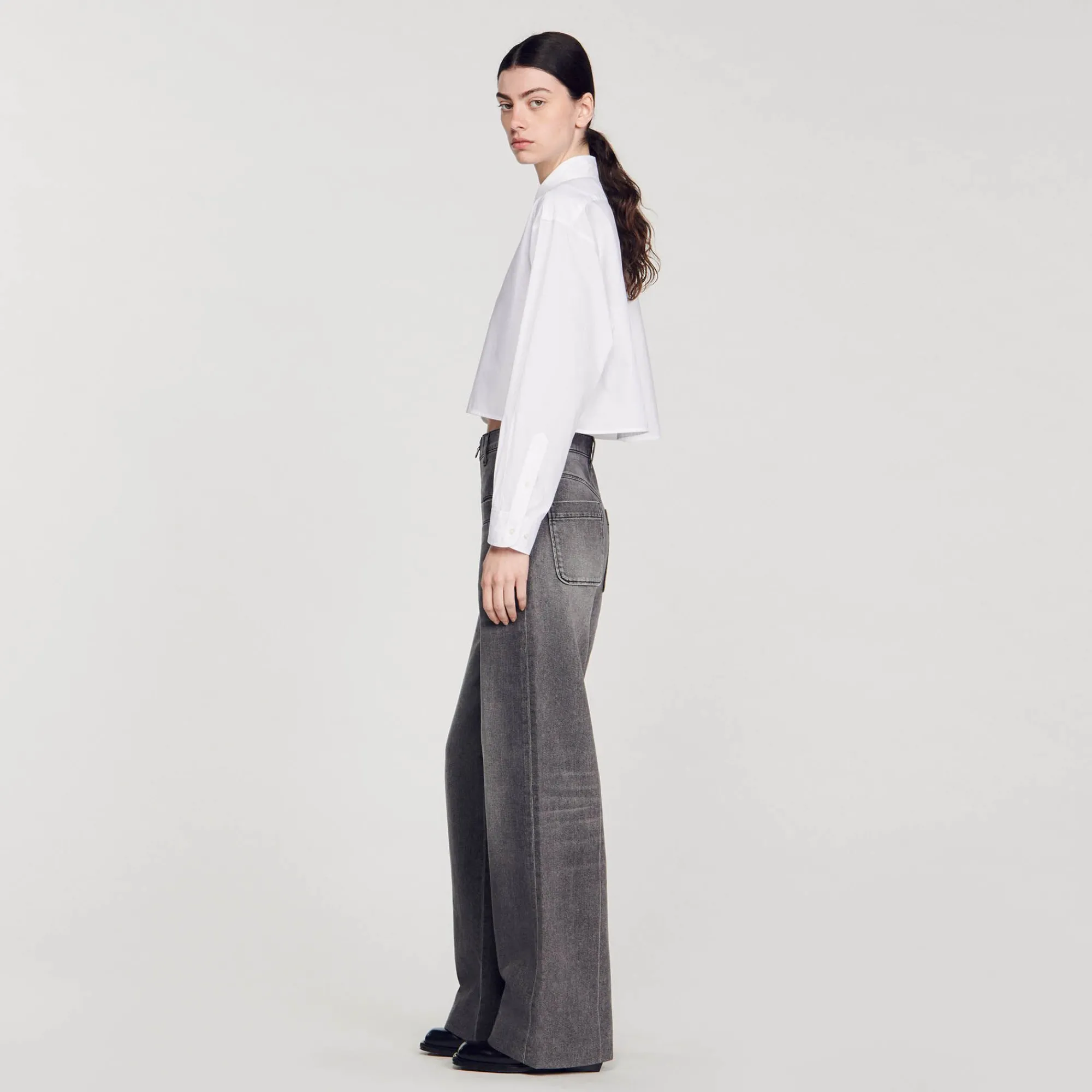 camisa_corta_de_popelina_5.webp Tops & Camisas<Sandro Paris Camisa Corta De Popelina