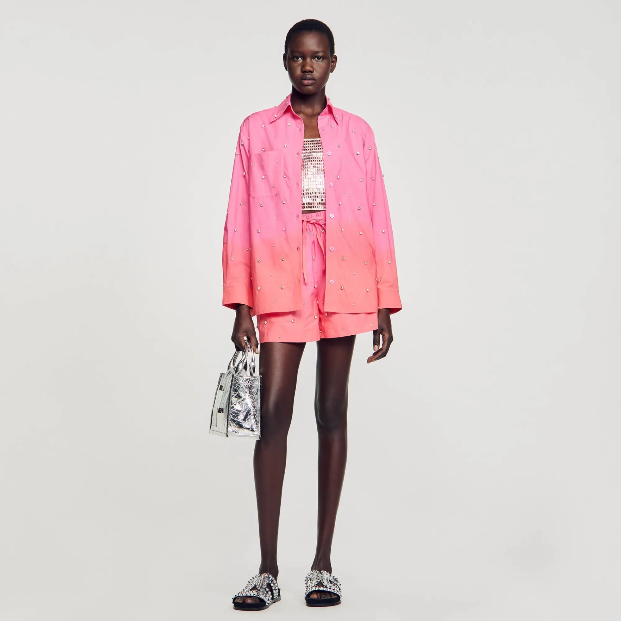 camisa_dip_dye_con_strass_0-1.webp Conjuntos<Sandro Paris Camisa Dip Dye Con Strass