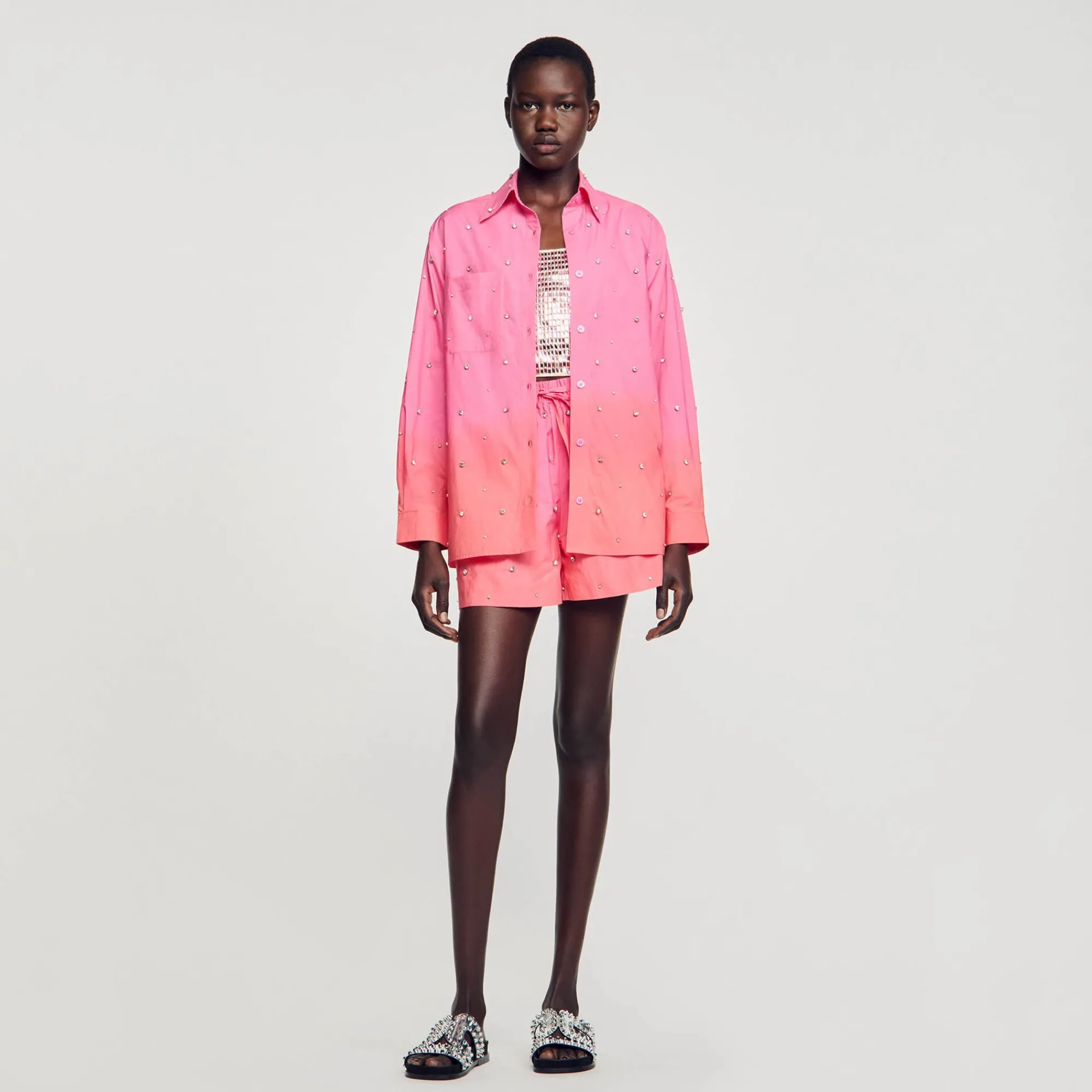 camisa_dip_dye_con_strass_1-1.webp Conjuntos<Sandro Paris Camisa Dip Dye Con Strass