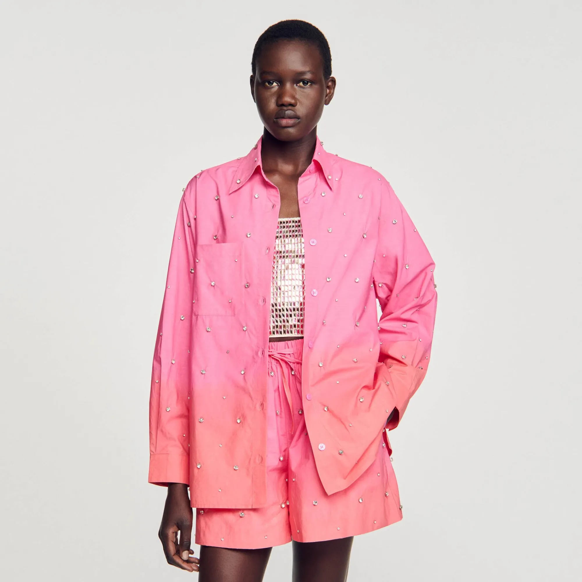 camisa_dip_dye_con_strass_3-1.webp Conjuntos<Sandro Paris Camisa Dip Dye Con Strass