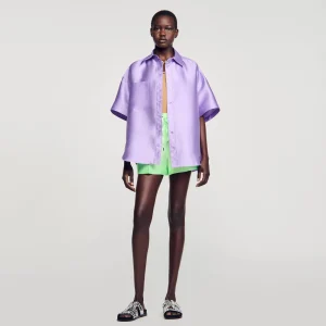Conjuntos<Sandro Paris Camisa Oversize Satinada