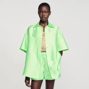 Conjuntos<Sandro Paris Camisa Oversize Satinada