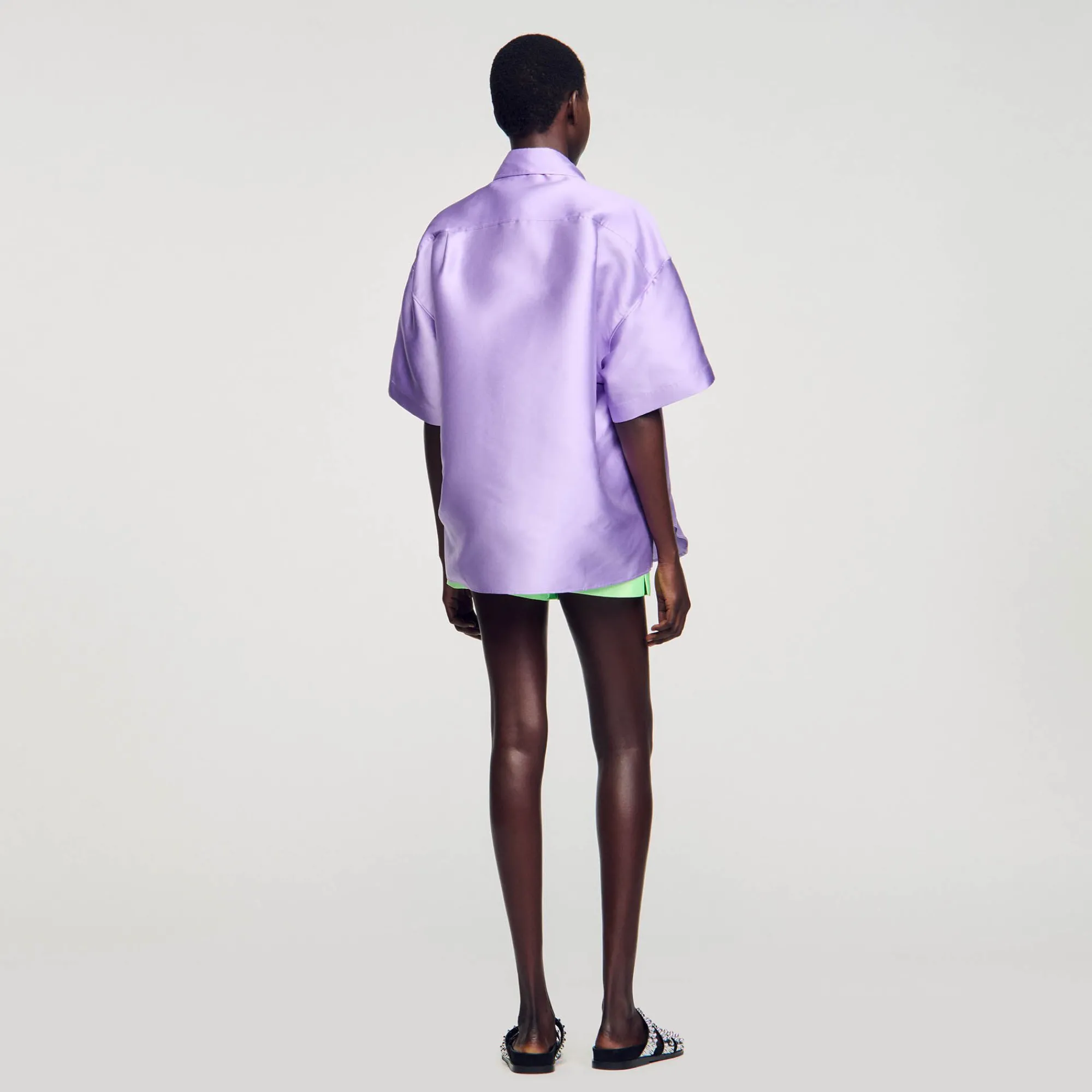 camisa_oversize_satinada_4-1.webp Conjuntos<Sandro Paris Camisa Oversize Satinada