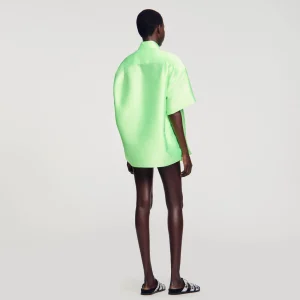 Conjuntos<Sandro Paris Camisa Oversize Satinada