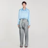 Conjuntos<Sandro Paris Camisa Satinada Decorada Con Strass