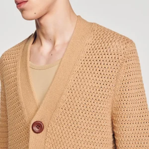 Jerséis & Chalecos<Sandro Paris Cardigan De Punto Calado