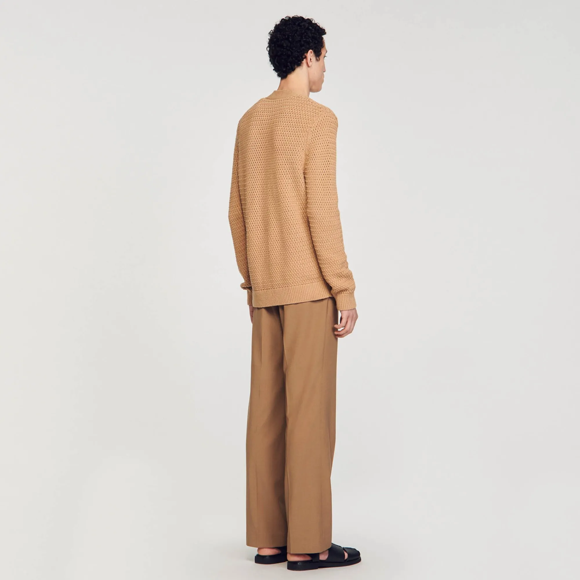 cardigan_de_punto_calado_4.webp Jerséis & Chalecos<Sandro Paris Cardigan De Punto Calado