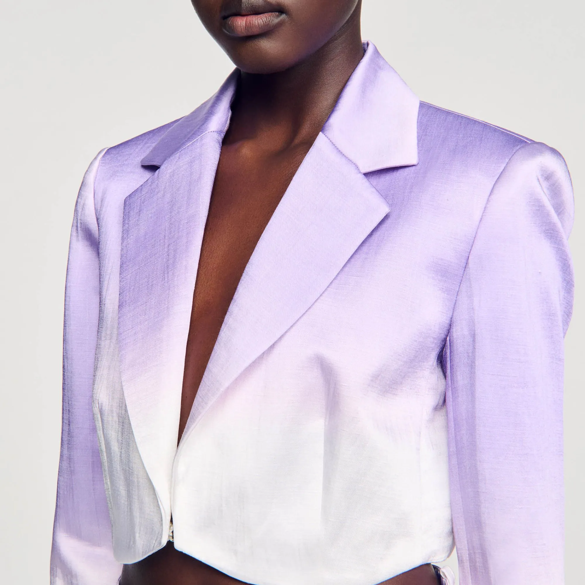 chaqueta_corta_de_traje_2.webp Trajes<Sandro Paris Chaqueta Corta De Traje