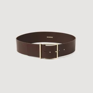 Cinturones<Sandro Paris Cinturon Ancho De Piel