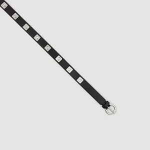 Cinturones<Sandro Paris Cinturon De Cuero Con Remaches