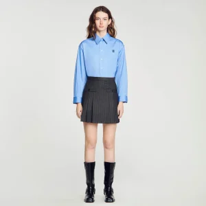 Faldas & Shorts<Sandro Paris Falda Corta A Rayas