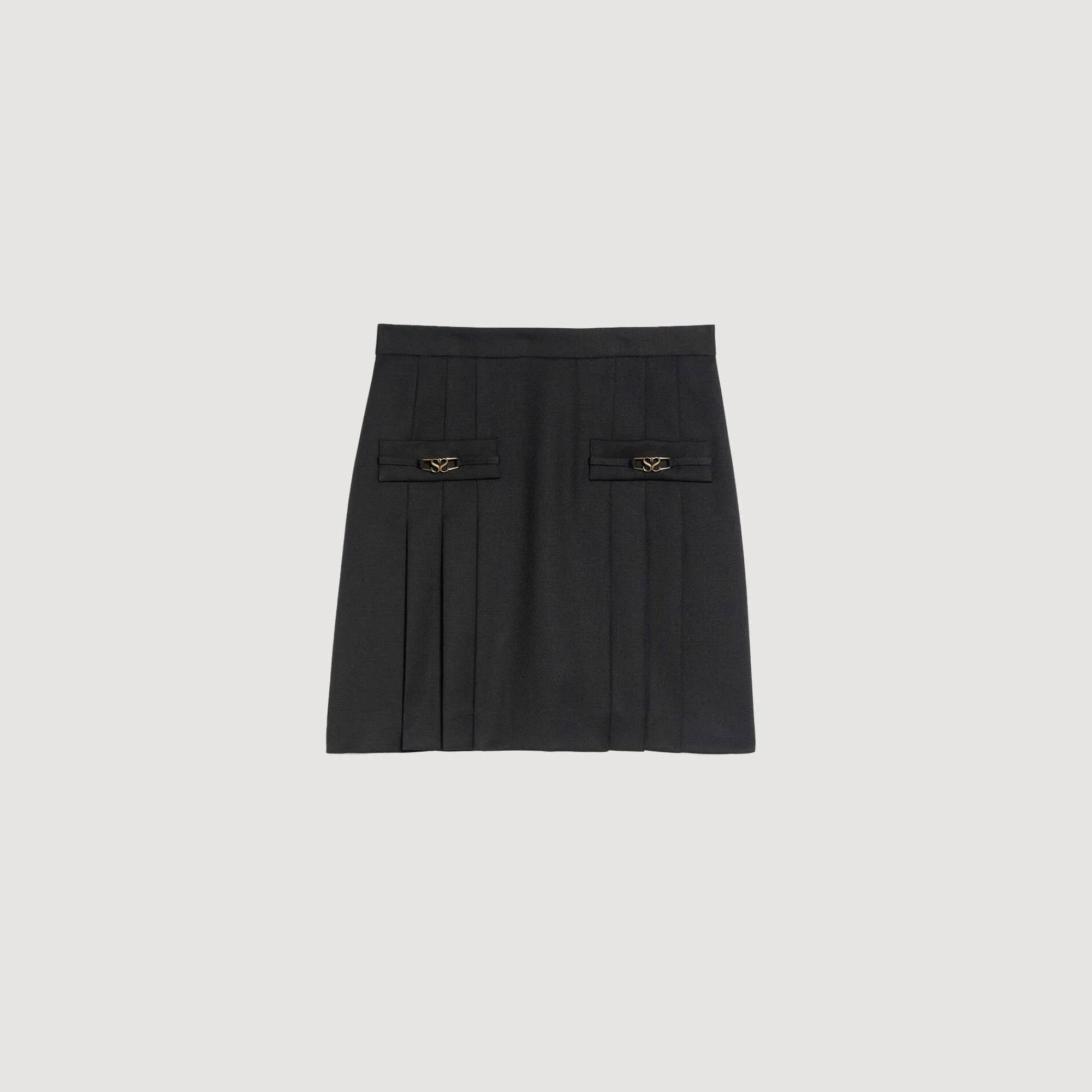 falda_corta_con_pliegues_pespunteados_6.webp Faldas & Shorts<Sandro Paris Falda Corta Con Pliegues Pespunteados