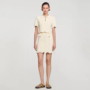 Faldas & Shorts<Sandro Paris Falda Corta De Punto