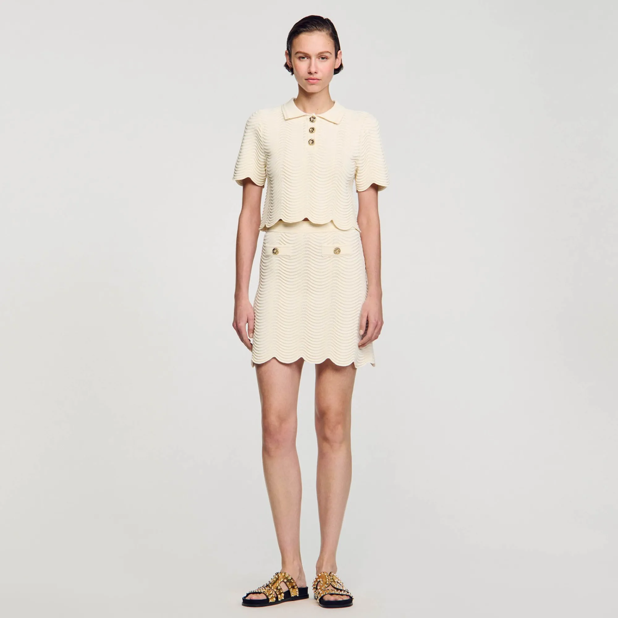 falda_corta_de_punto_1.webp Faldas & Shorts<Sandro Paris Falda Corta De Punto