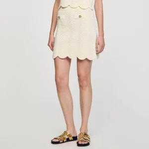 Faldas & Shorts<Sandro Paris Falda Corta De Punto