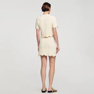 Faldas & Shorts<Sandro Paris Falda Corta De Punto