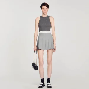 Trajes<Sandro Paris Falda Corta Plisada