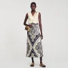 Faldas & Shorts<Sandro Paris Falda Larga Fluida Con Bandana