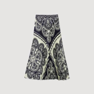 Faldas & Shorts<Sandro Paris Falda Larga Fluida Con Bandana