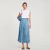 Faldas & Shorts<Sandro Paris Falda Larga Fluida Con Estampado Floral