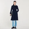 Abrigos<Sandro Paris Gabardina Con Inserto Plisado