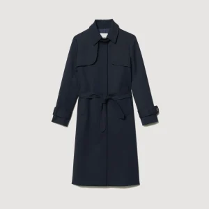 Abrigos<Sandro Paris Gabardina Con Inserto Plisado