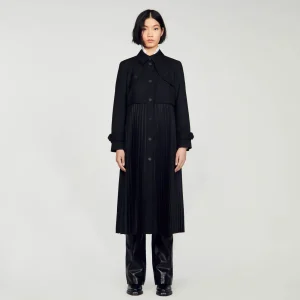 Abrigos<Sandro Paris Gabardina Plisada