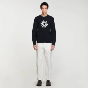 Jerséis & Chalecos<Sandro Paris Jersey De Jacquard Con Flor