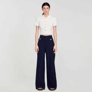 Jerseys & Cárdigans<Sandro Paris Jersey De Punto Con Cuello De Chaqueta