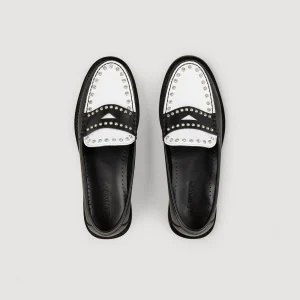 Mocasines & Mules<Sandro Paris Mocasines Bicolores Con Tachuelas