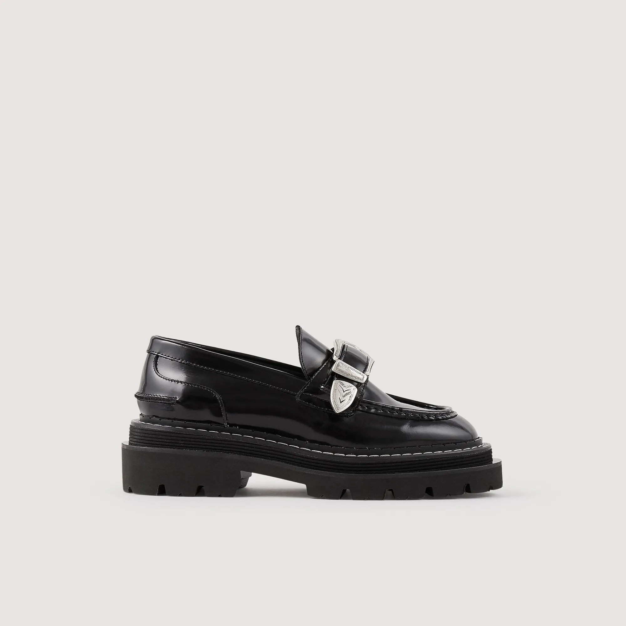 mocasines_de_cuero_0.webp Mocasines & Mules<Sandro Paris Mocasines De Cuero