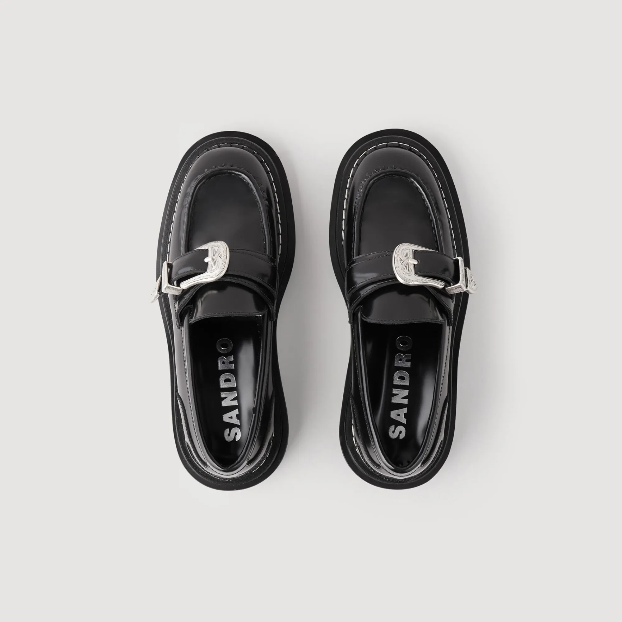 mocasines_de_cuero_1.webp Mocasines & Mules<Sandro Paris Mocasines De Cuero