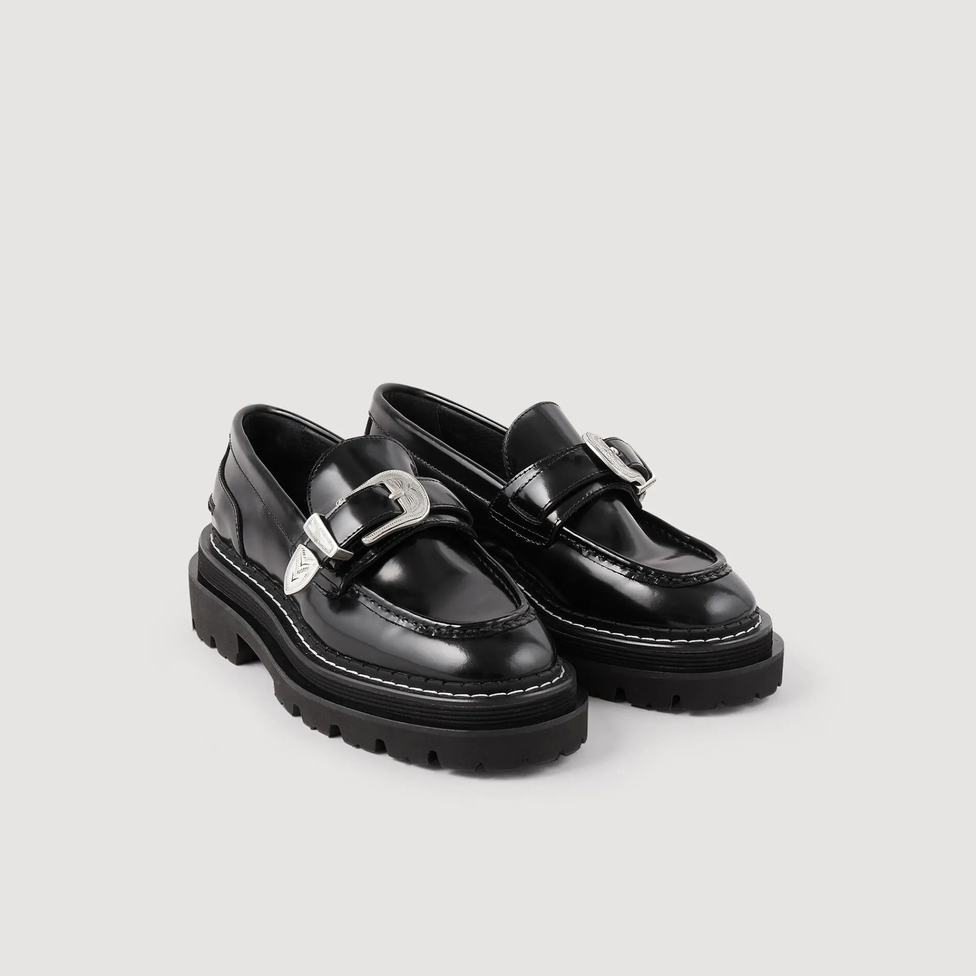 mocasines_de_cuero_2.webp Mocasines & Mules<Sandro Paris Mocasines De Cuero