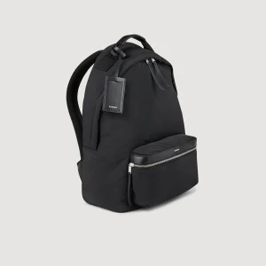 Mochilas<Sandro Paris Mochila De Tela Y Cuero