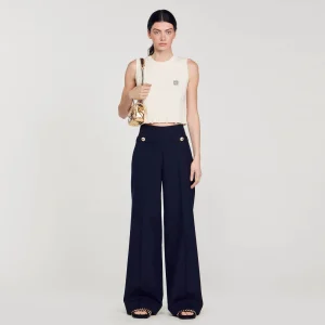 Trajes<Sandro Paris Pantalon Ancho
