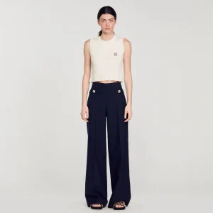 Trajes<Sandro Paris Pantalon Ancho