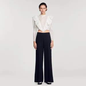 Trajes<Sandro Paris Pantalon Ancho